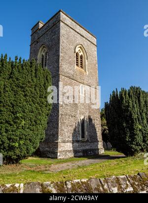 St Gastyn's church at Llangasty Talyllyn on the shores of Llangors Lake in the Black Mountains of South Wales UK Stock Photo
