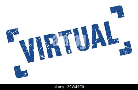 virtual stamp. square grunge sign on white background Stock Vector