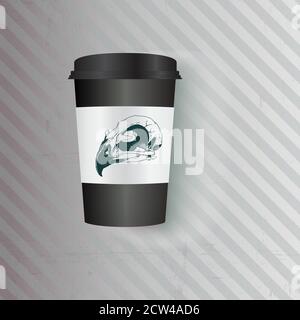 Coffee Cup Vector Template : Vector Illustration Stock Vector