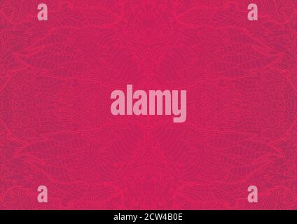 Beautiful pink psychodelic abstract linear seamless pattern Stock Vector