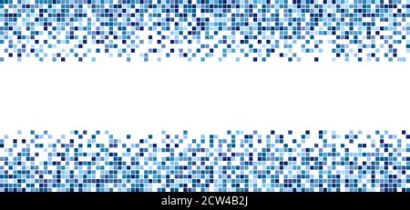 Blue square pattern mosaic isolated on white background with space for your text. Vector illustration Stock Vector