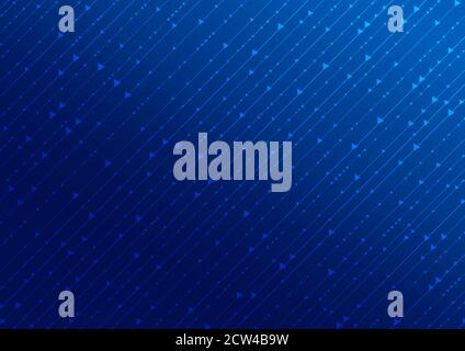 Abstract technology digital concept square and arrow pattern with line on blue background. High speed system. Vector illustration Stock Vector