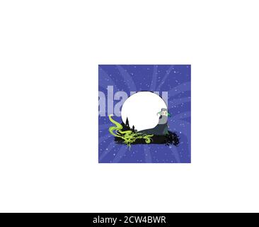 Vampire Night Halloween Card Stock Vector