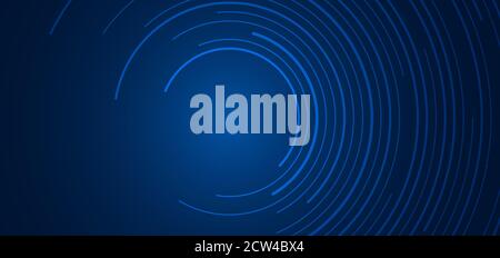 Abstract technology futuristic concept blue circular lines banner design connection. Vector illustration Stock Vector