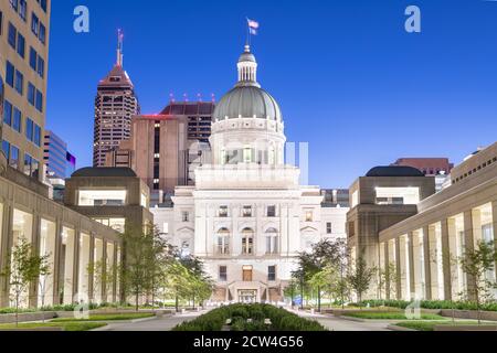 Indiana State Capitol Building in Indianapolis, Indiana, USA. Stock Photo