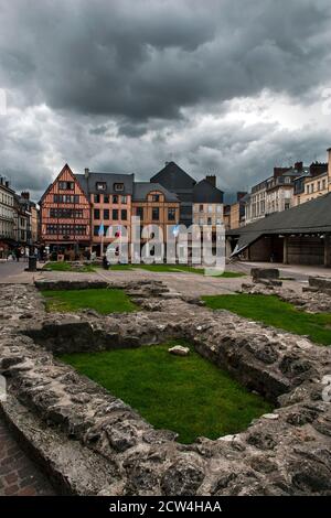 St. Joan of Arc. Church in old city Rouen, France Stock Photo