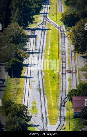 Aerial Photo of Railway Tracks to Italian Border in Sempeter Slovenia Stock Photo