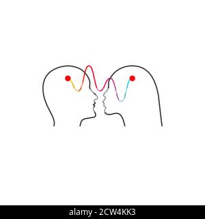 Relationships between man and woman, interpersonal communication Stock Vector