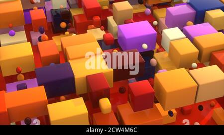 3d render. Abstract colorfully background illustration Stock Photo