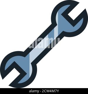 Wrench on a white background. Stock Vector
