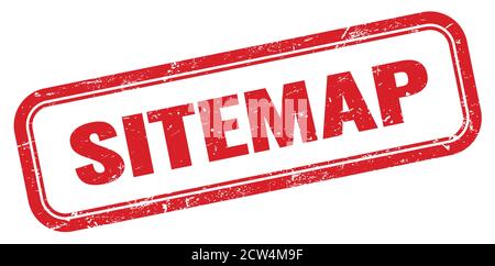 SITEMAP red grungy rectangle stamp sign. Stock Photo