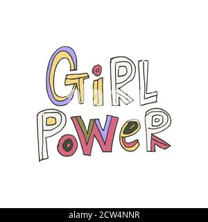 Typography vector poster. Graphic lettering design. Slogan graphics for t-shirts. Girl power illustration print quote. Stock Vector