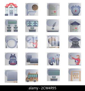 VECTOR ICONS EDUCATION Stock Vector