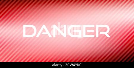 Danger. Red striped pattern with diagonal stripes. Graphic vector background Stock Vector