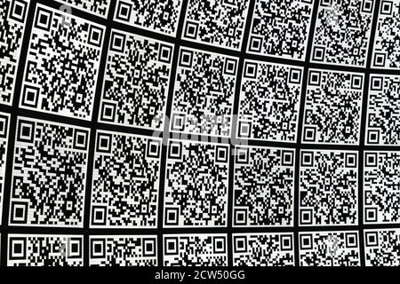 QR code abstract bacground. Hi tech backdrop Stock Photo