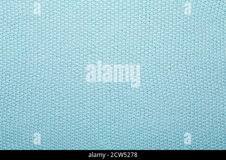 Mint knitting wool texture background Crocheted fabric texture Stock Photo