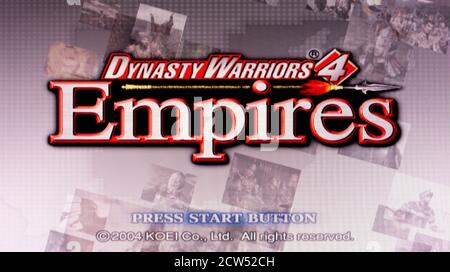 Dynasty Warriors 4 Empires - Sony Playstation 2 PS2 - Editorial use only Stock Photo