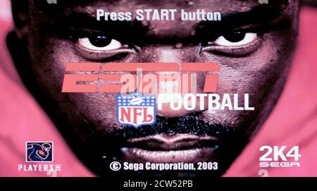 ESPN NFL Football 2K4 - Sony Playstation 2 PS2 - Editorial use only Stock  Photo - Alamy