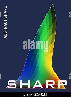 Abstract triangular colorful shapr shape. Creative vector graphic design element Stock Vector
