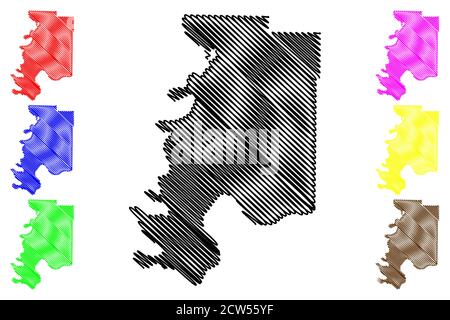 Posey County (Indiana) outline map set Stock Vector Image & Art - Alamy