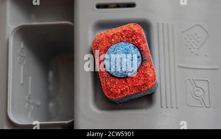 Dishwasher, cleaning tabs, dishwasher tabs, detergent, Stock Photo