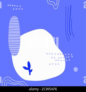 Abstract background.Hand drawn various shapes Stock Vector