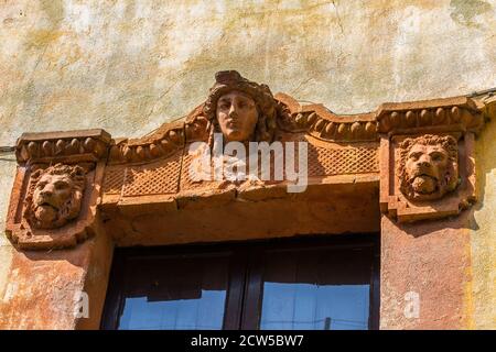 Sculpture on the window Stock Photo