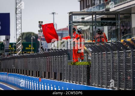 Sochi, Russia. 27th Sep, 2020. Red flag, drapeau rouge during the 10th round of the 2020 FIA Formula 2 Championship from from September 25 to 27, 2020 on the Sochi Autodrom, in Sochi, Russia - Photo Antonin Vincent / DPPI Credit: LM/DPPI/Antonin Vincent/Alamy Live News Credit: Gruppo Editoriale LiveMedia/Alamy Live News Stock Photo