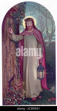 THE LIGHT OF THE WORLD Allegorical painting by William Holman Hunt (1827-1910) Stock Photo