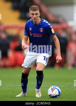 Charlton Athletic's Alfie Doughty during the Sky Bet League One match at LNER Stadium, Lincoln. Stock Photo