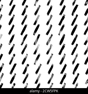 Short diagonal lines hand drawn seamless pattern. Stock Vector