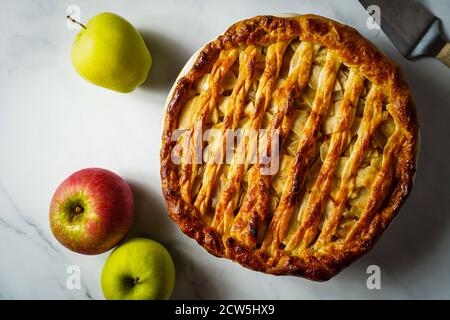 Homemade apple pie Stock Photo