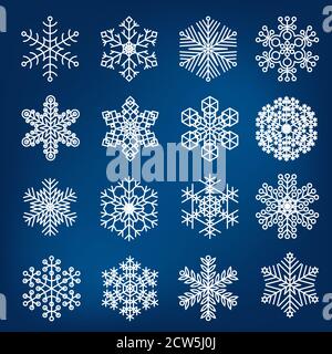 Flat design snowflakes Stock Vector