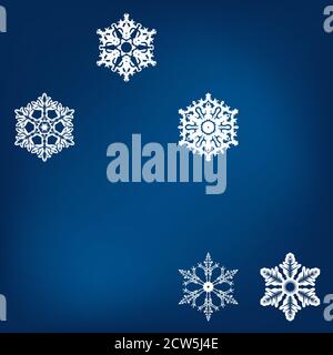 Flat design snowflakes Stock Vector
