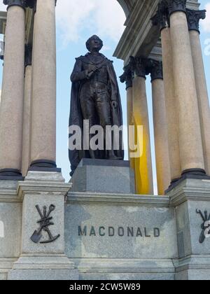 Macdonald monument in downtown Montreal, Quebec,Canada. Stock Photo