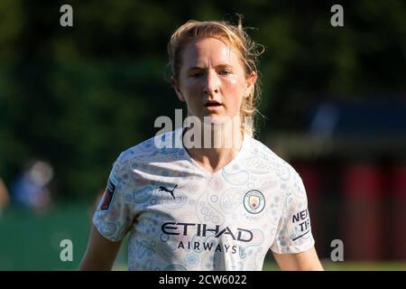 LOUGHBOROUGH, ENGLAND. SEPT 27TH 2020 Sam Mewis of Manchester Citywomen during the Vitality Women's FA Cup match between Leicester City and Manchester City at Farley Way Stadium, Quorn, Loughborough on Sunday 27th September 2020. (Credit: Leila Coker | MI News) Credit: MI News & Sport /Alamy Live News Stock Photo