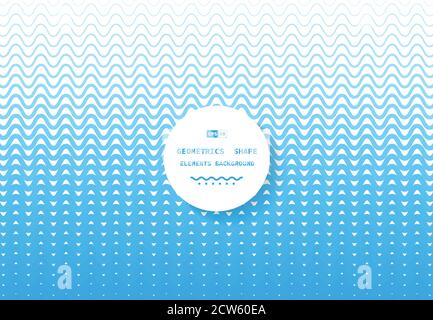 Abstract blue wavy design of sea pattern geometric template background. Use for ad, poster, artwork, template design, print. illustration vector eps10 Stock Vector