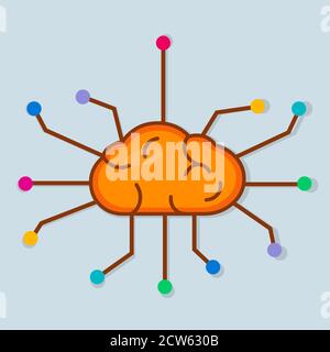 artificial intelligence concept symbol vector illustration Stock Vector