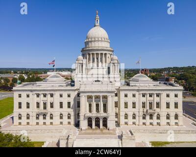 Rhode Island State House with Neoclassical style in downtown Providence, Rhode Island RI, USA. This building is the capitol of state of Rhode Island. Stock Photo