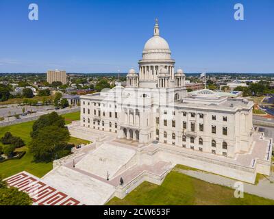 Rhode Island State House with Neoclassical style in downtown Providence, Rhode Island RI, USA. This building is the capitol of state of Rhode Island. Stock Photo