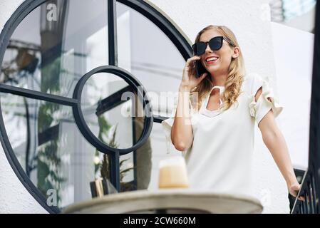 Cheerful elegant young woman Stock Photo