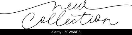 New collection continuous line vector lettering. Stock Vector