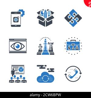 Seo and web opimization icons set Stock Vector