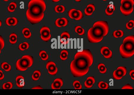 Abstract Red Open Shells Seamless Pattern Stock Vector