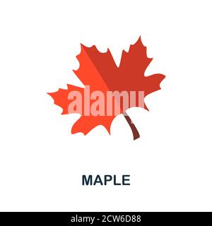Maple icon. Simple element from autumn collection. Creative Maple icon for web design, templates, infographics and more Stock Vector