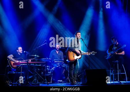 Swiss pop singer Baschi performs at TV chart show 'The Dome 53' in ...
