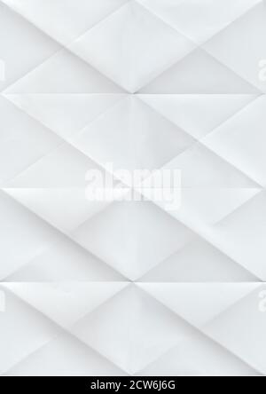 Seamless pattern with a white paper texture folded. Stock Photo