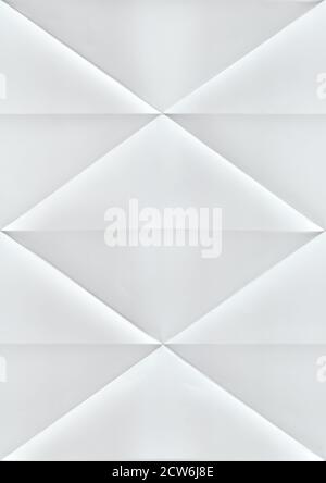 Seamless pattern with a white paper texture folded. Stock Photo