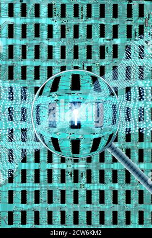 Cyber security hacking privacy concept Stock Photo