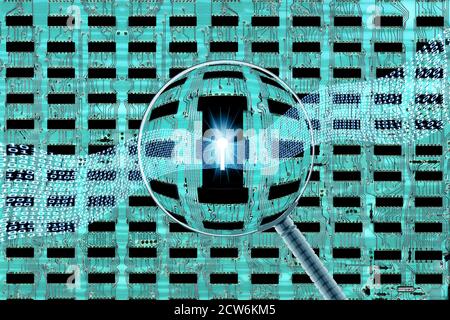 Cyber security hacking privacy concept Stock Photo